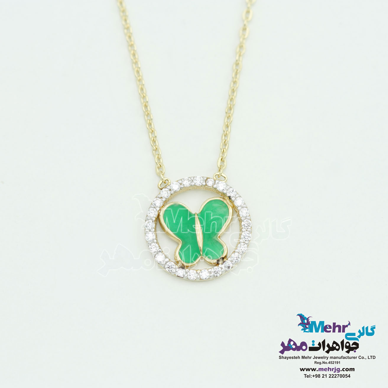 گردنبند طلا - طرح پروانه