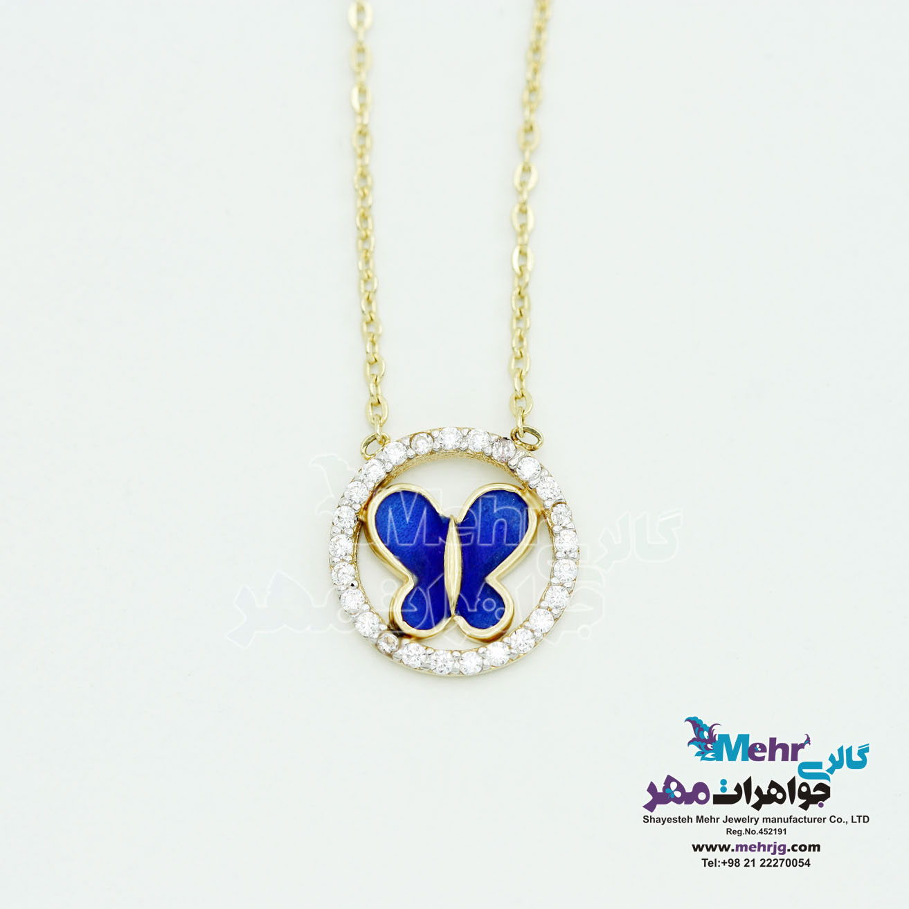 گردنبند طلا - طرح پروانه