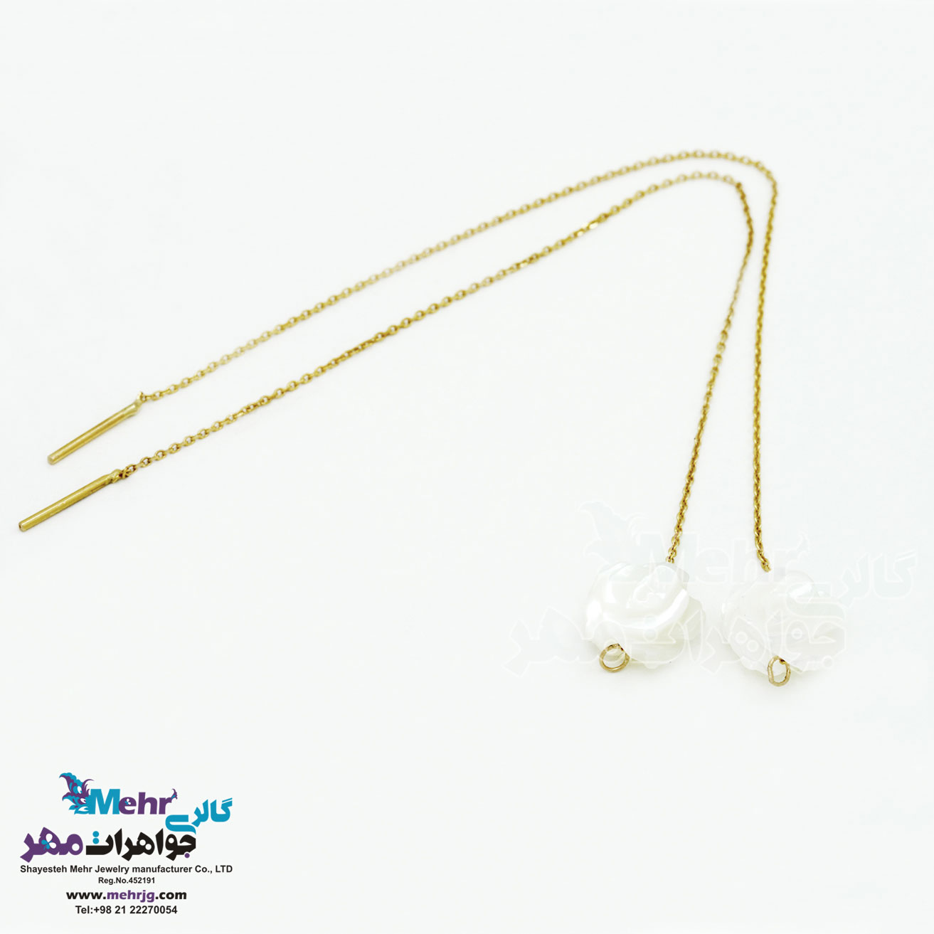 گوشواره طلا - صدف گل