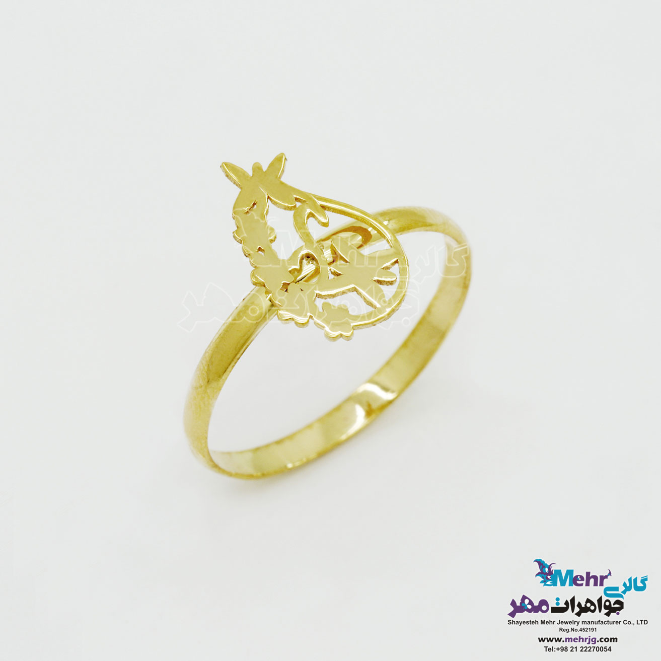 انگشتر طلا - طرح بته‌جقه