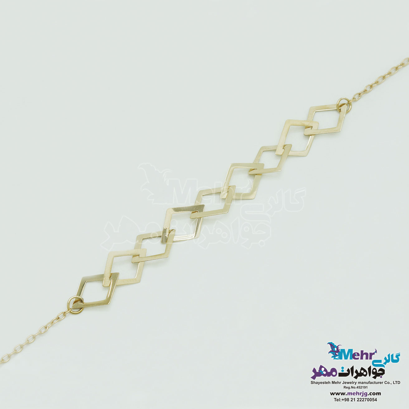 دستبند طلا - طرح هندسی