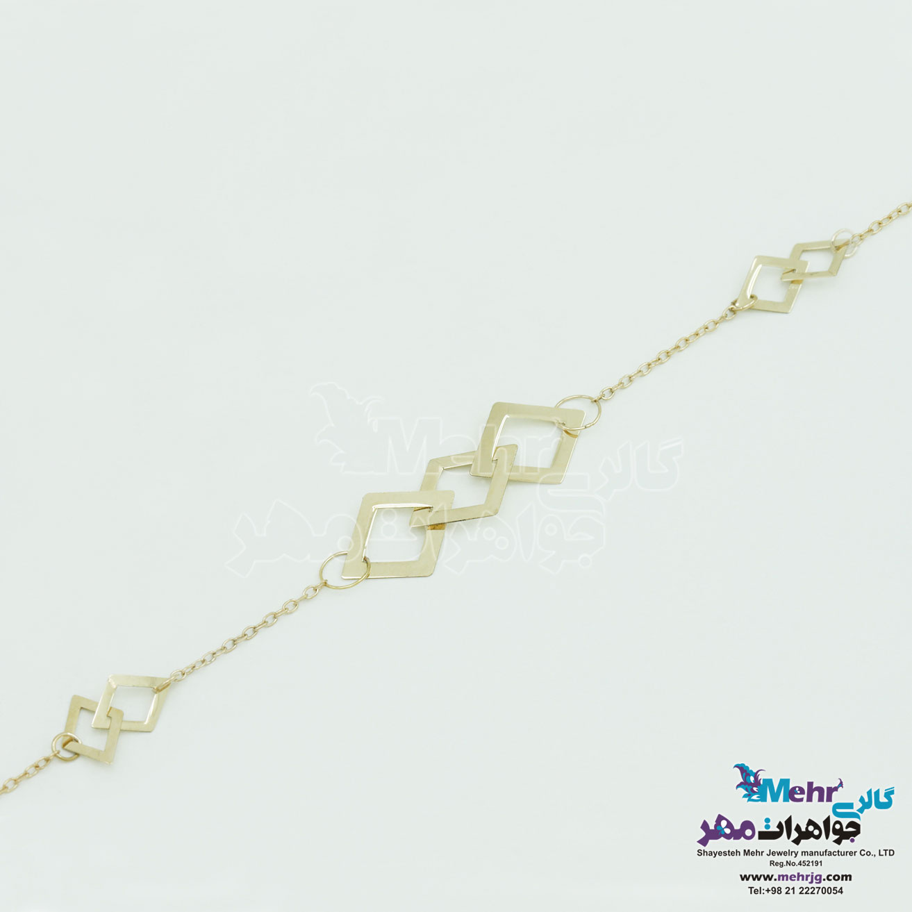 دستبند طلا - طرح هندسی