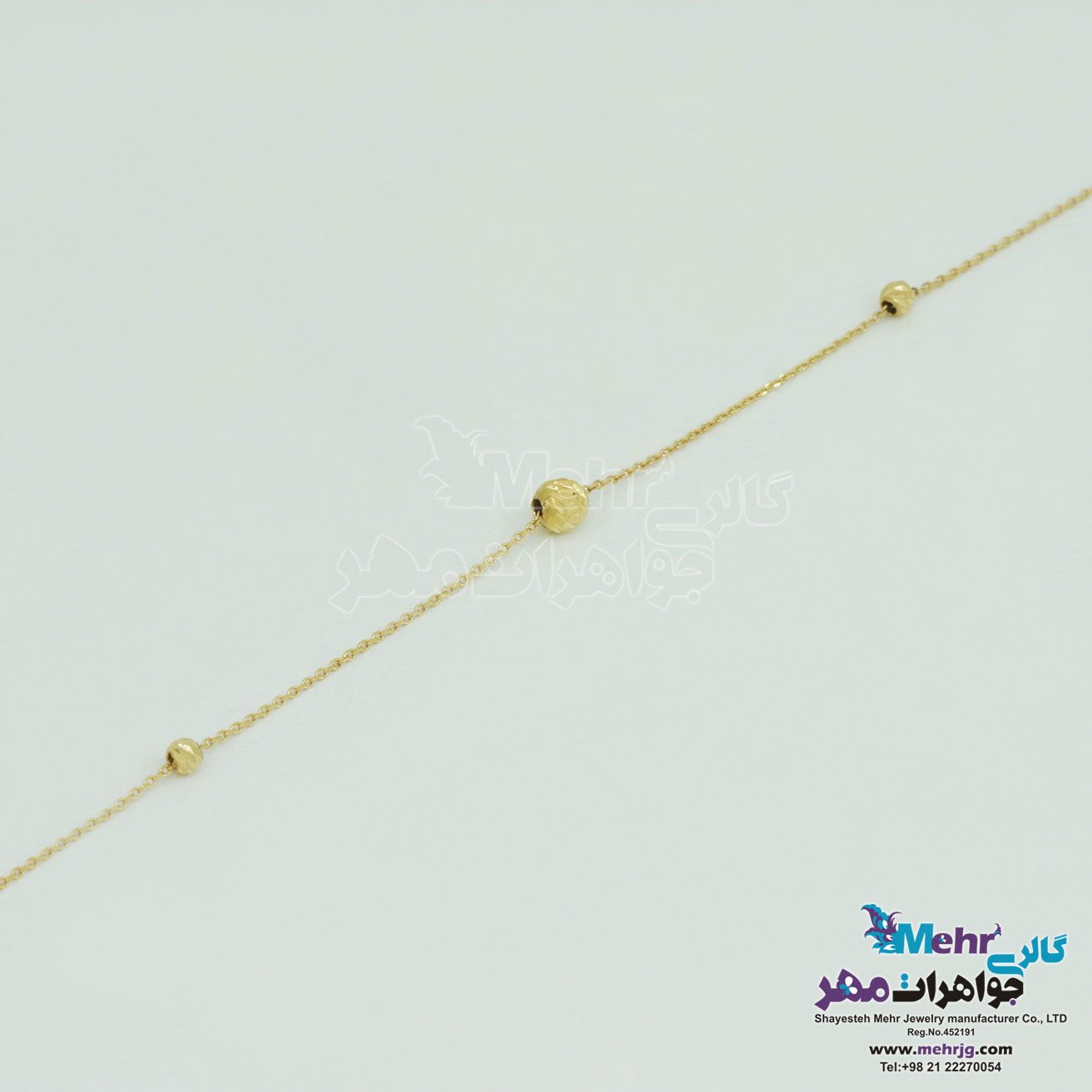 پابند طلا - طرح گوی تراش