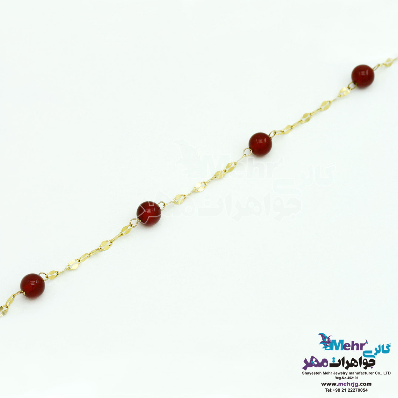 دستبند طلا و سنگ - طرح استار