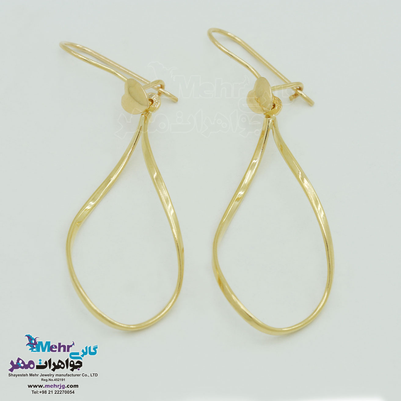 گوشواره طلا - طرح منحنی
