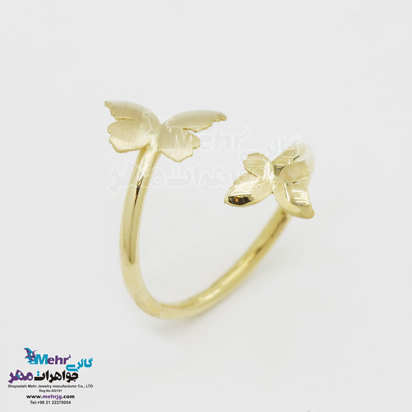 انگشتر طلا - طرح پروانه
