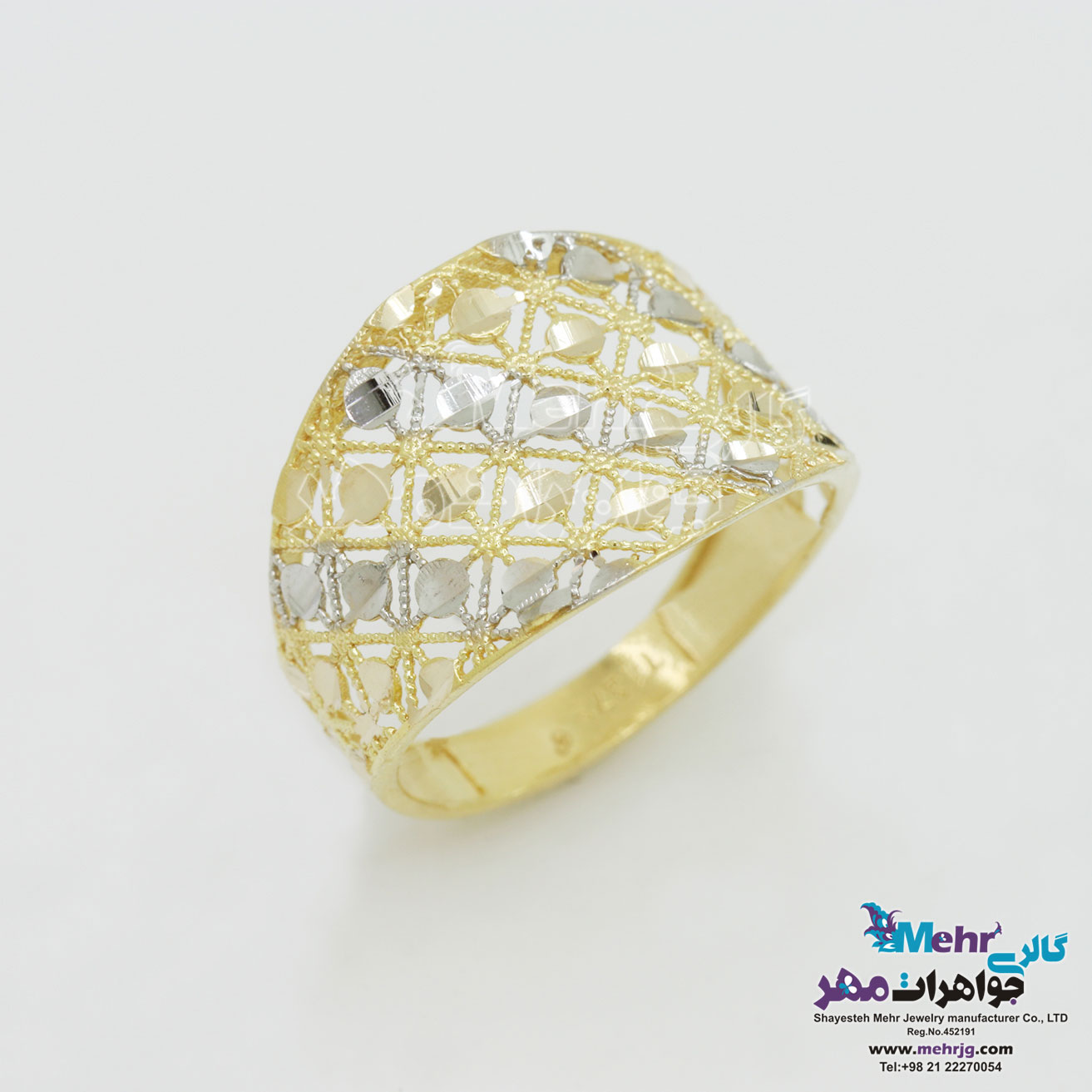 انگشتر طلا - طرح هندسی