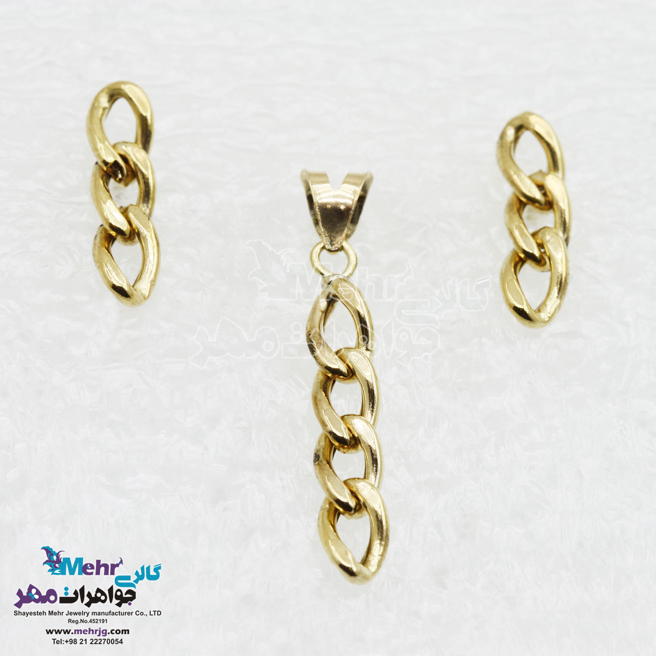 نیم ست طلا - آویز و گوشواره - طرح کارتیه