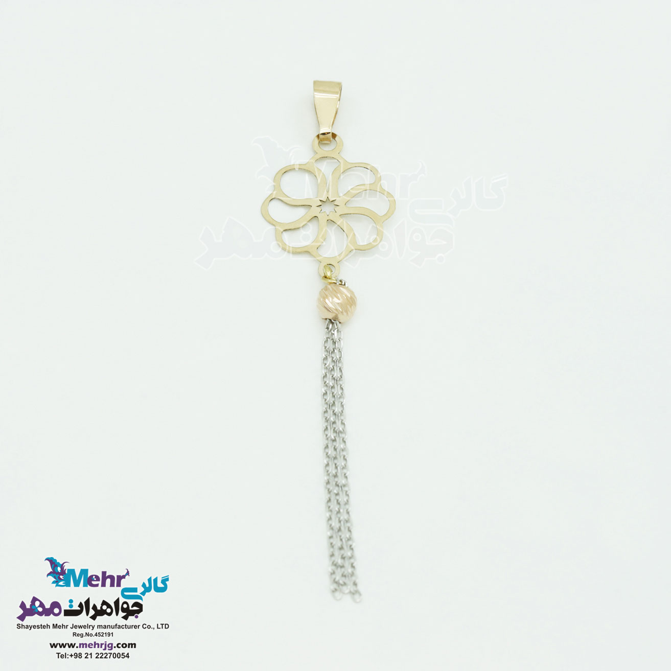 آویز طلا - طرح گل