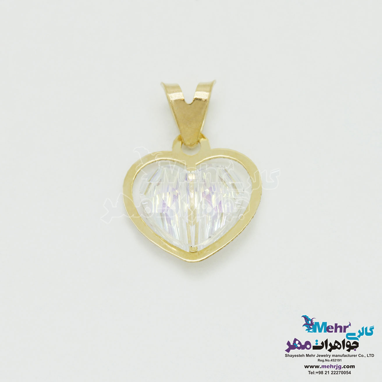 آویز طلا - سنگ سواروسکی قلب