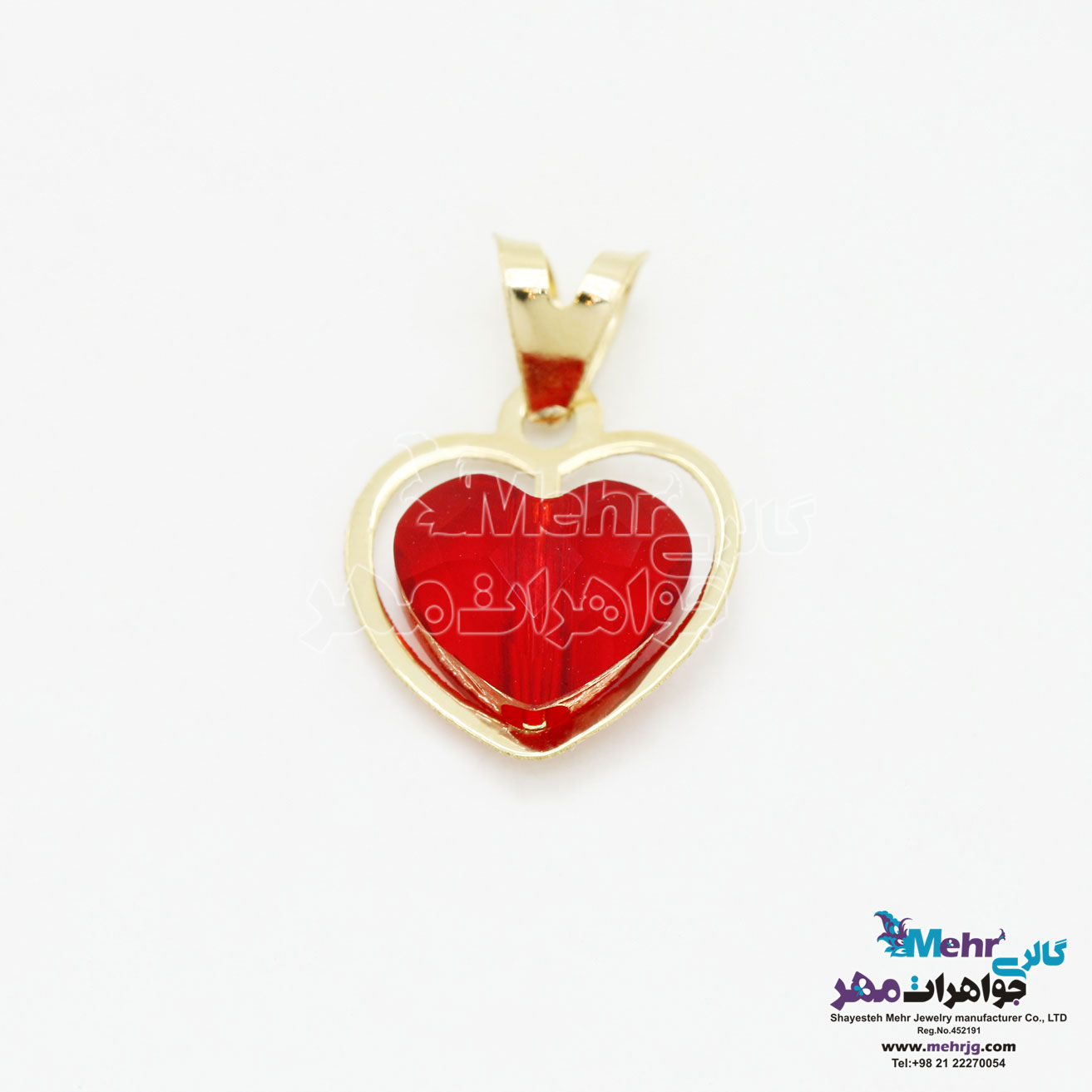 آویز طلا - سنگ سواروسکی قلب