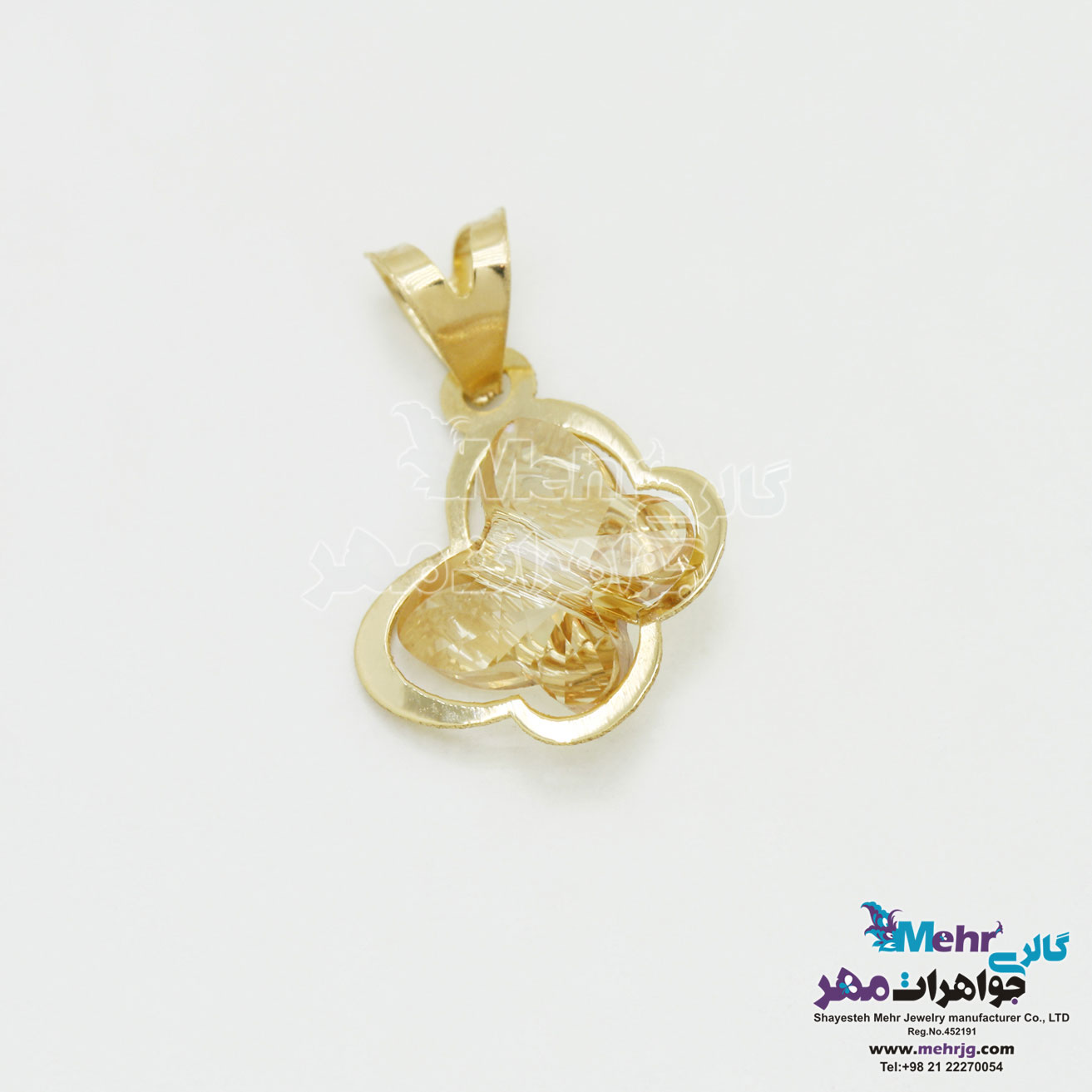 آویز طلا - سنگ سواروسکی پروانه