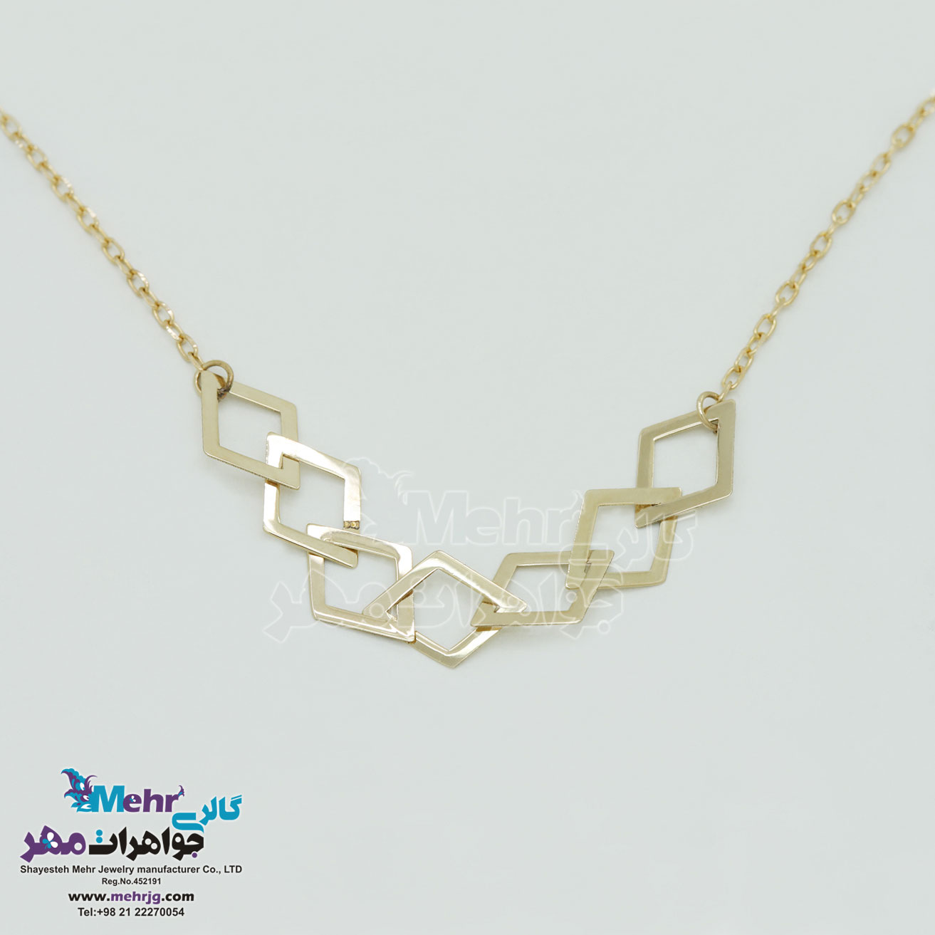 گردنبند طلا - طرح هندسی