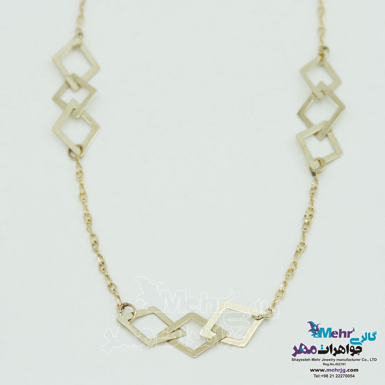 گردنبند طلا - طرح هندسی