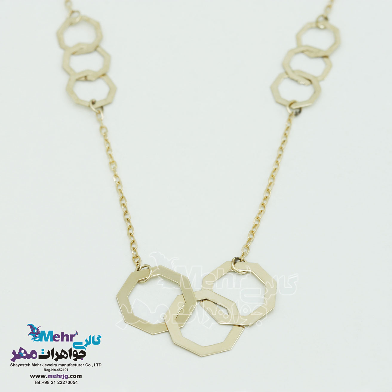 گردنبند طلا - طرح هندسی