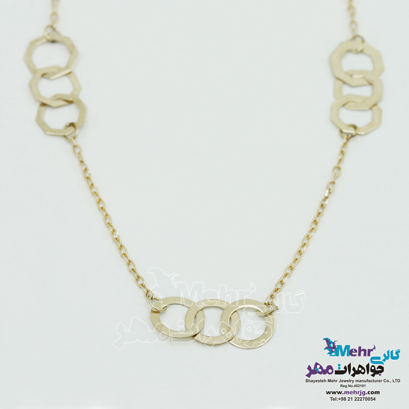 گردنبند طلا - طرح هندسی