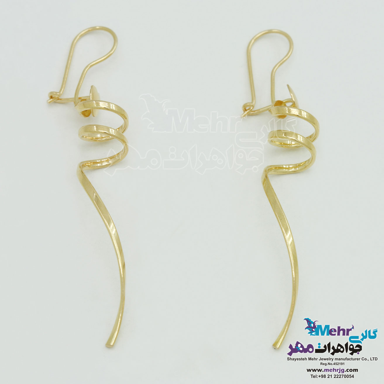 گوشواره طلا - طرح پیچی