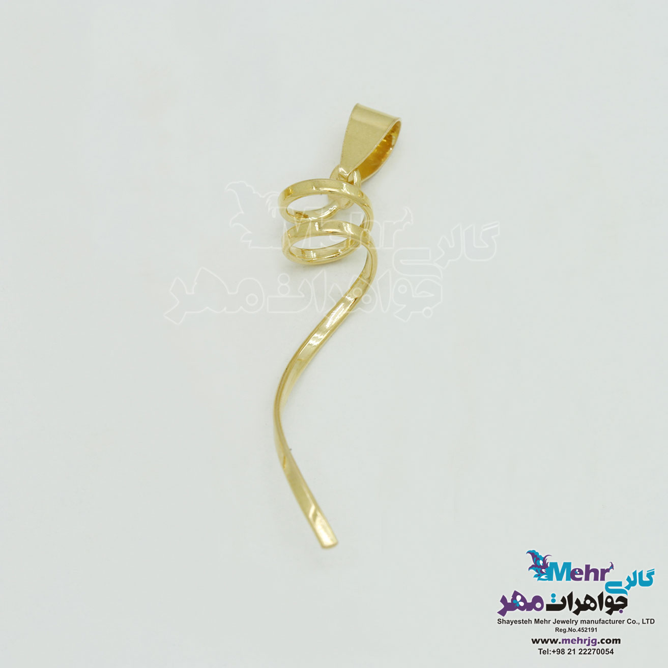 آویز طلا - طرح پیچی