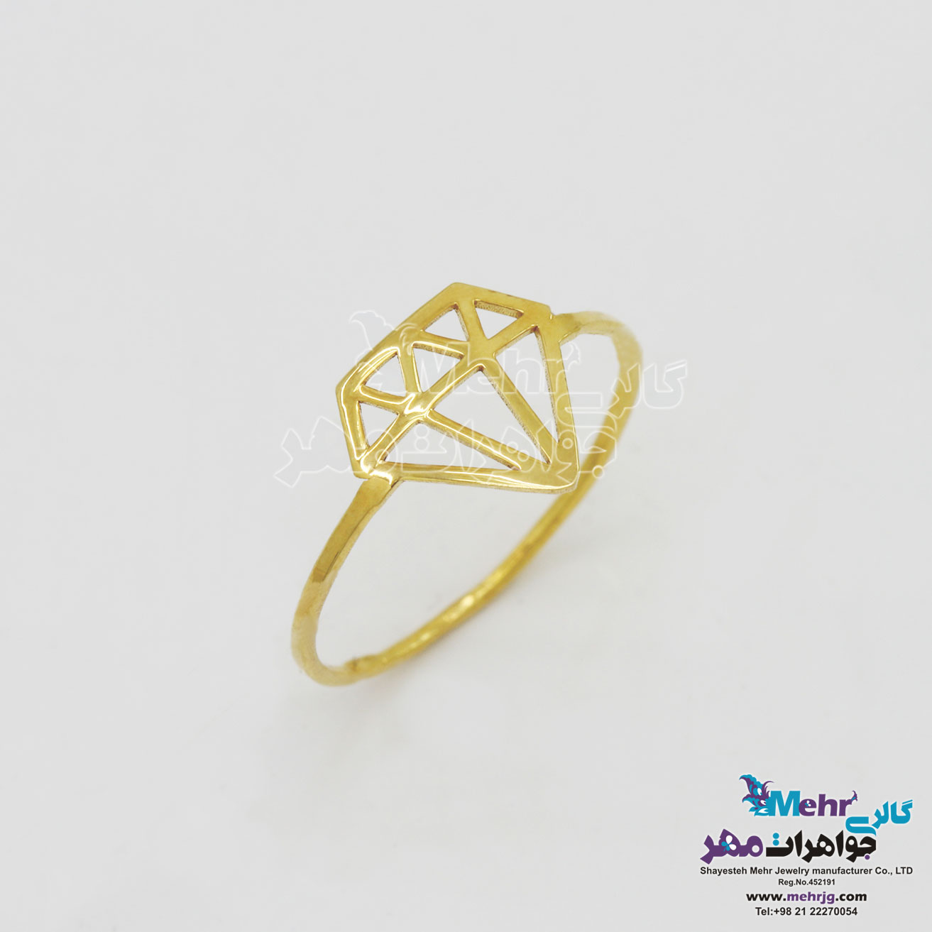 انگشتر طلا - طرح الماس