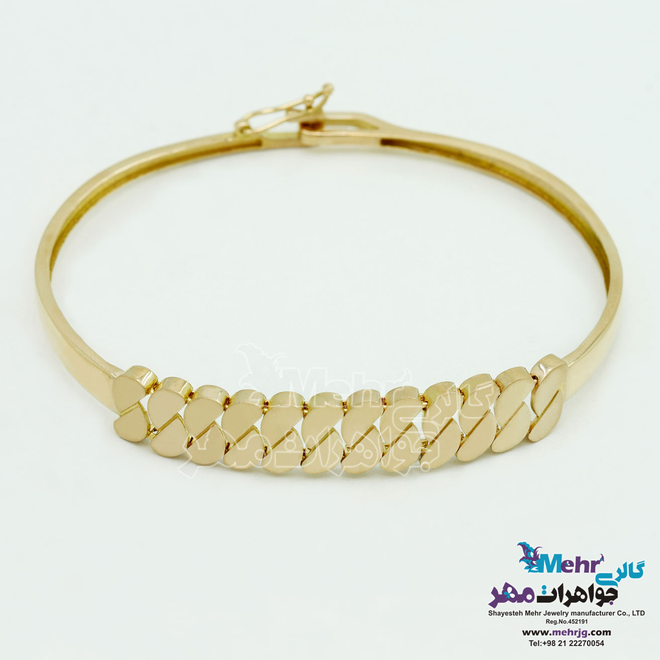 دستبند النگویی طلا - طرح کارتیه