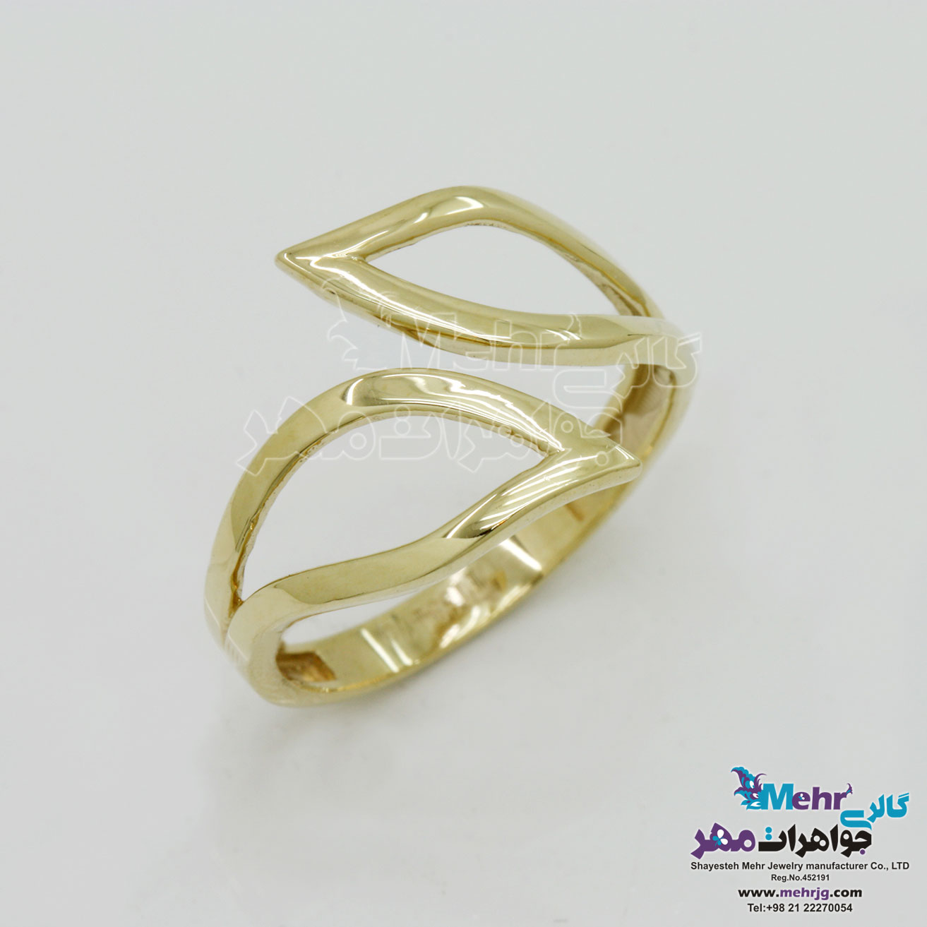 انگشتر طلا - طرح برگ