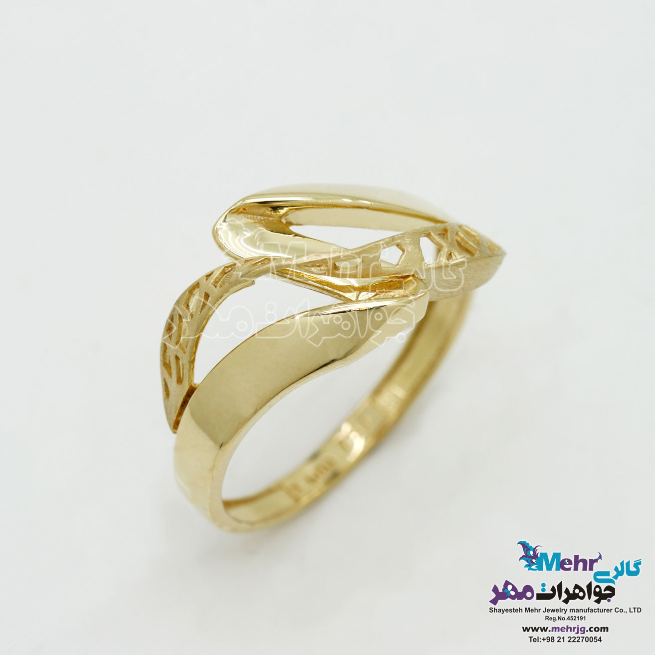 انگشتر طلا - طرح هندسی