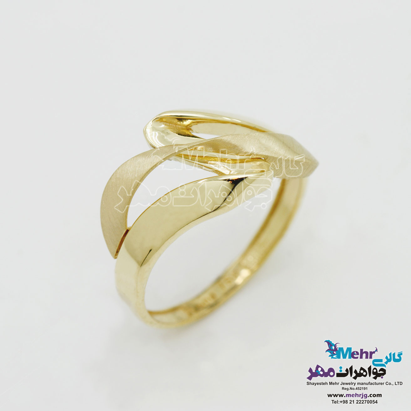 انگشتر طلا - طرح هندسی