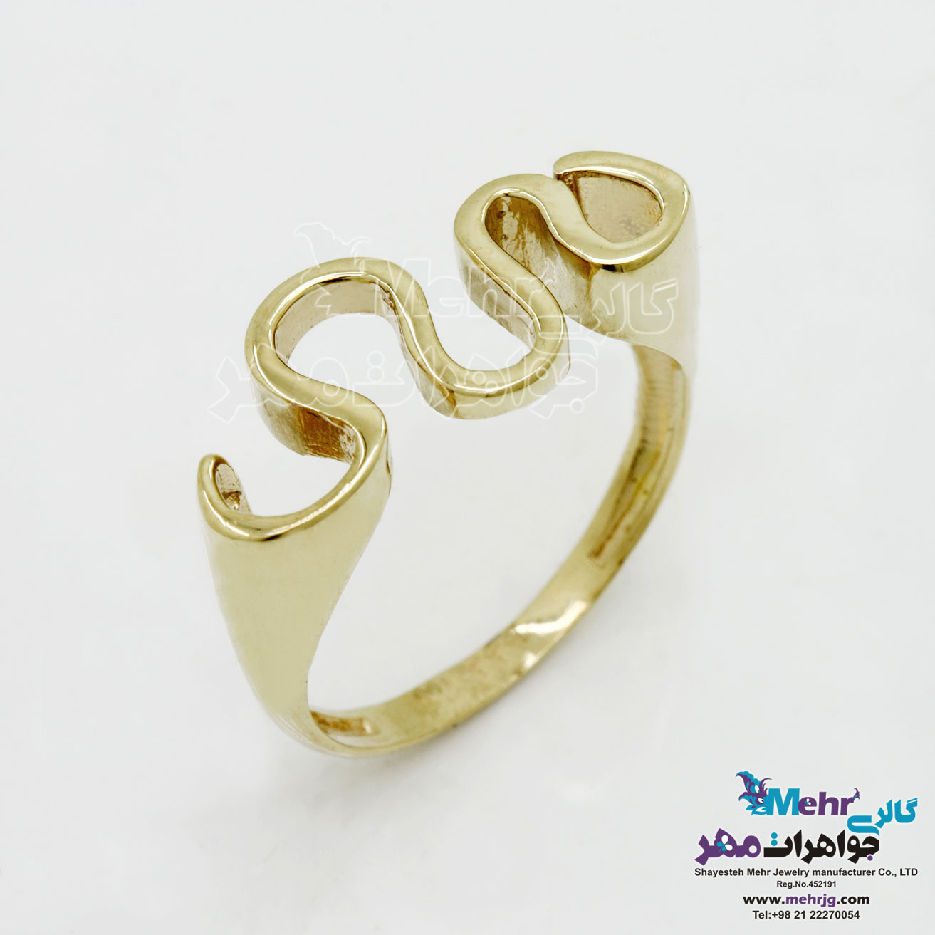 انگشتر طلا - طرح موج
