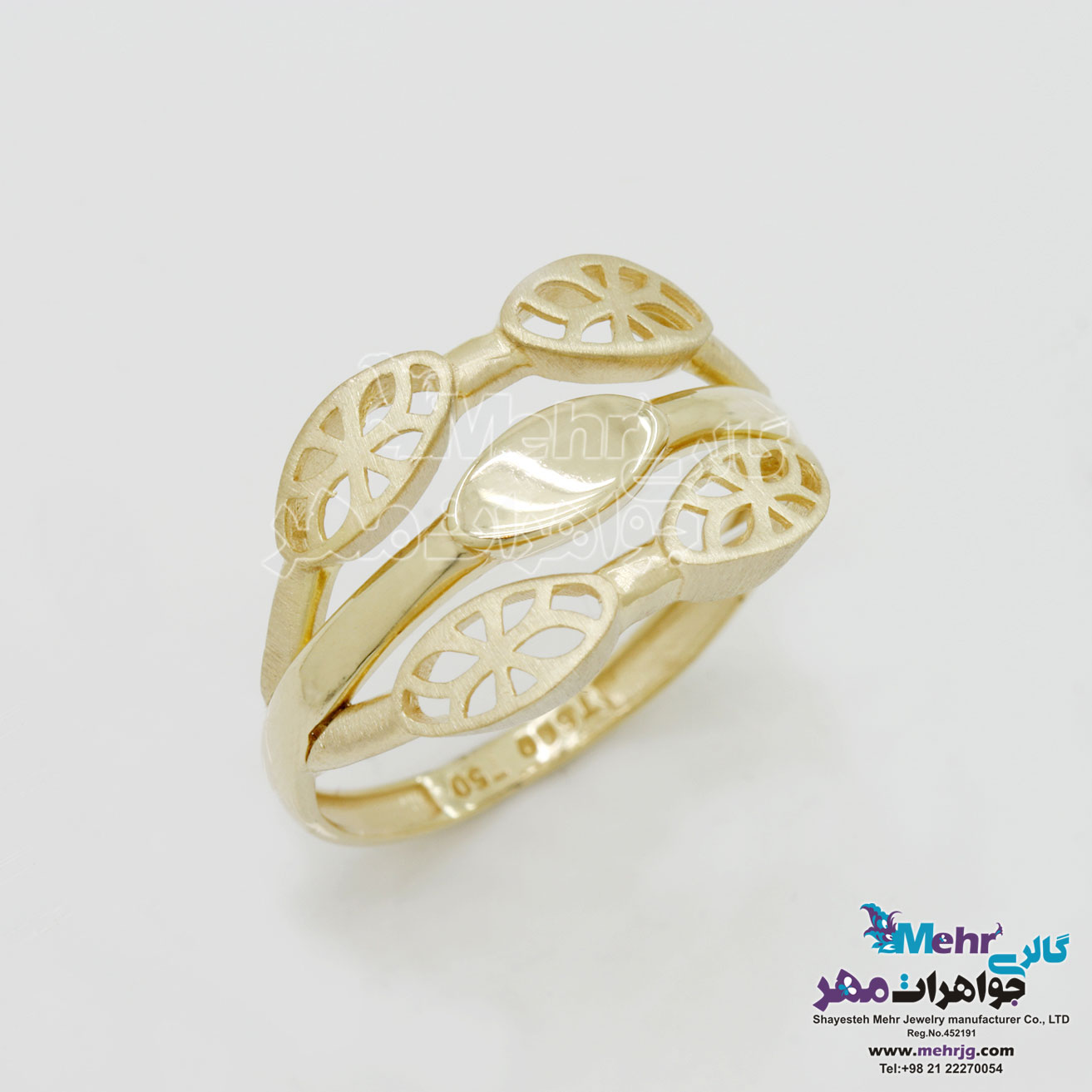 انگشتر طلا - طرح گل