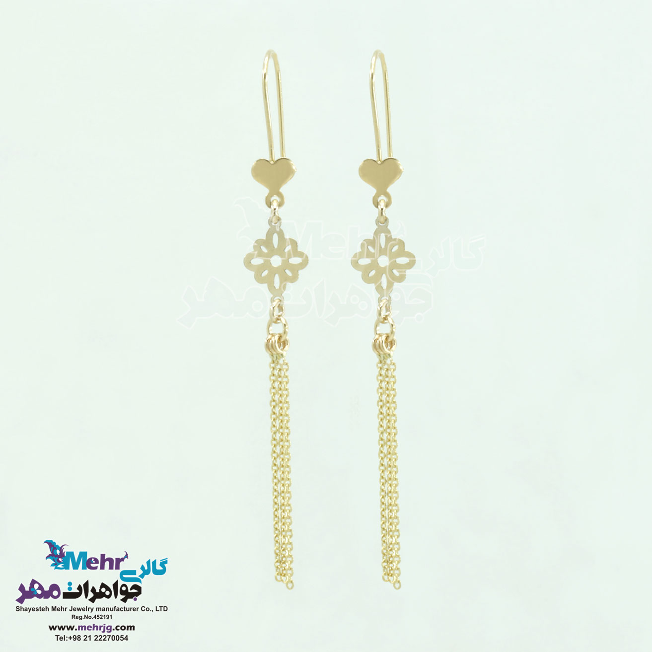 گوشواره طلا - طرح گل