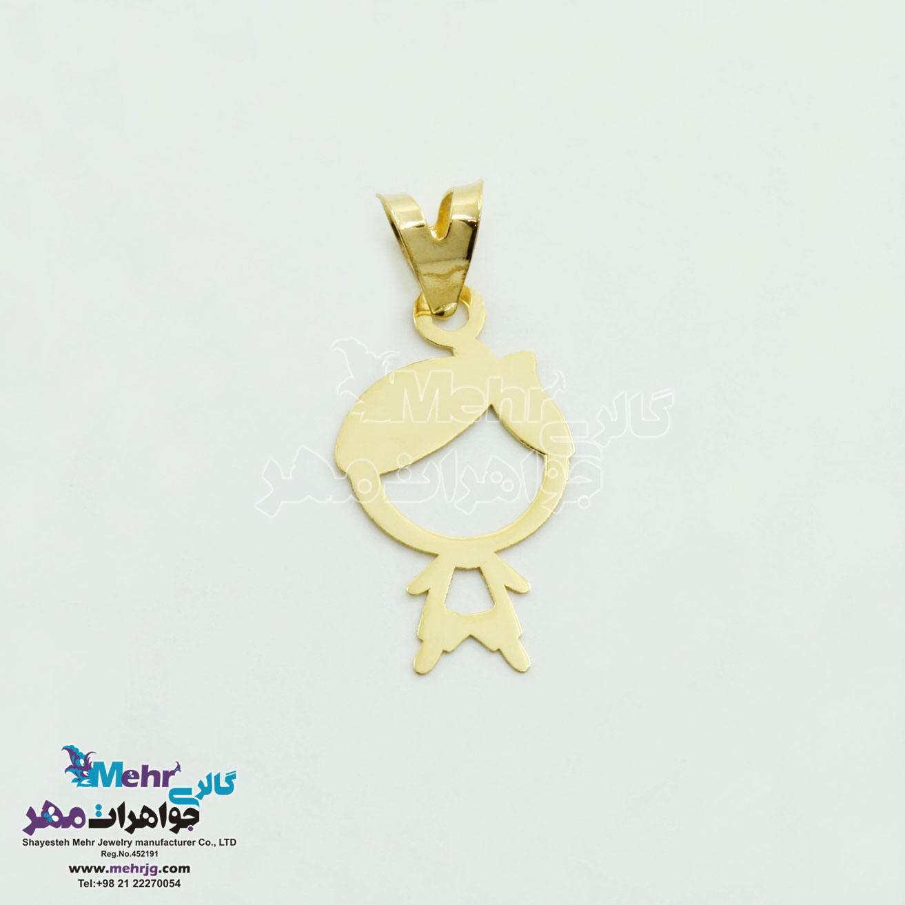 آویز طلا - طرح پسر بچه