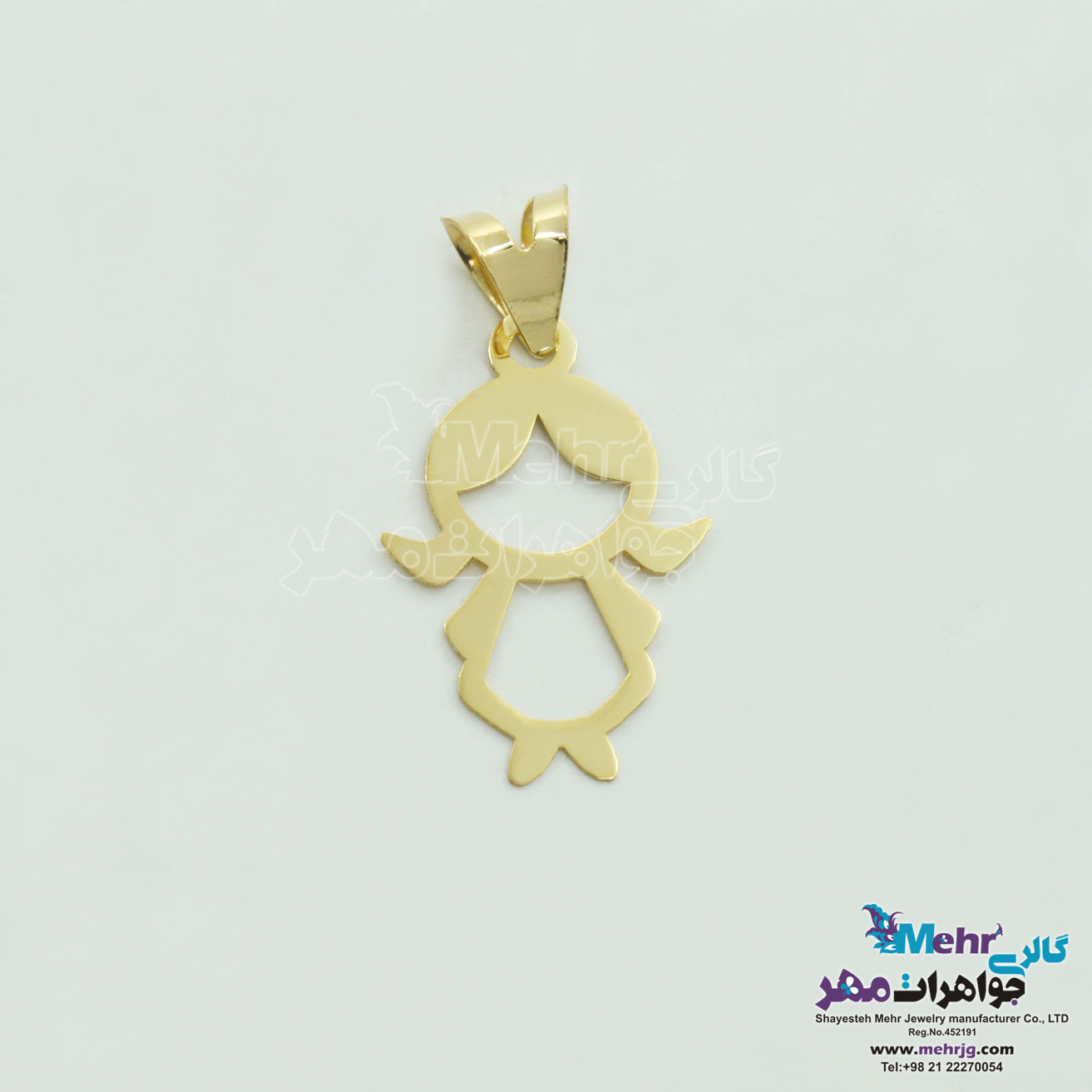 آویز طلا - طرح دختر بچه