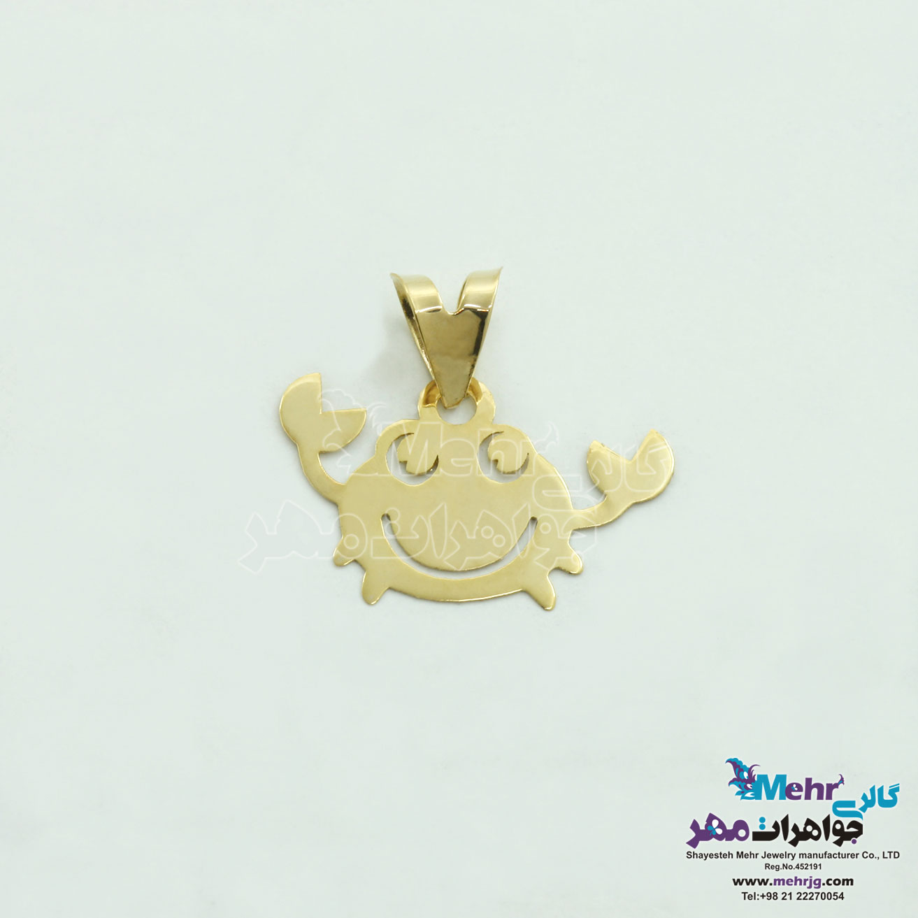 آویز طلا - طرح خرچنگ