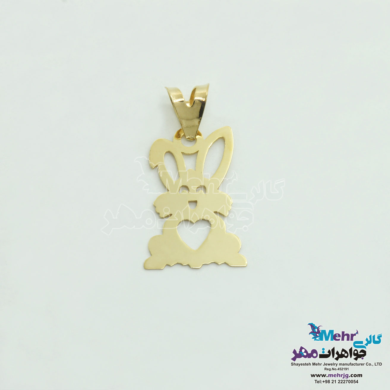 آویز طلا - طرح خرگوش