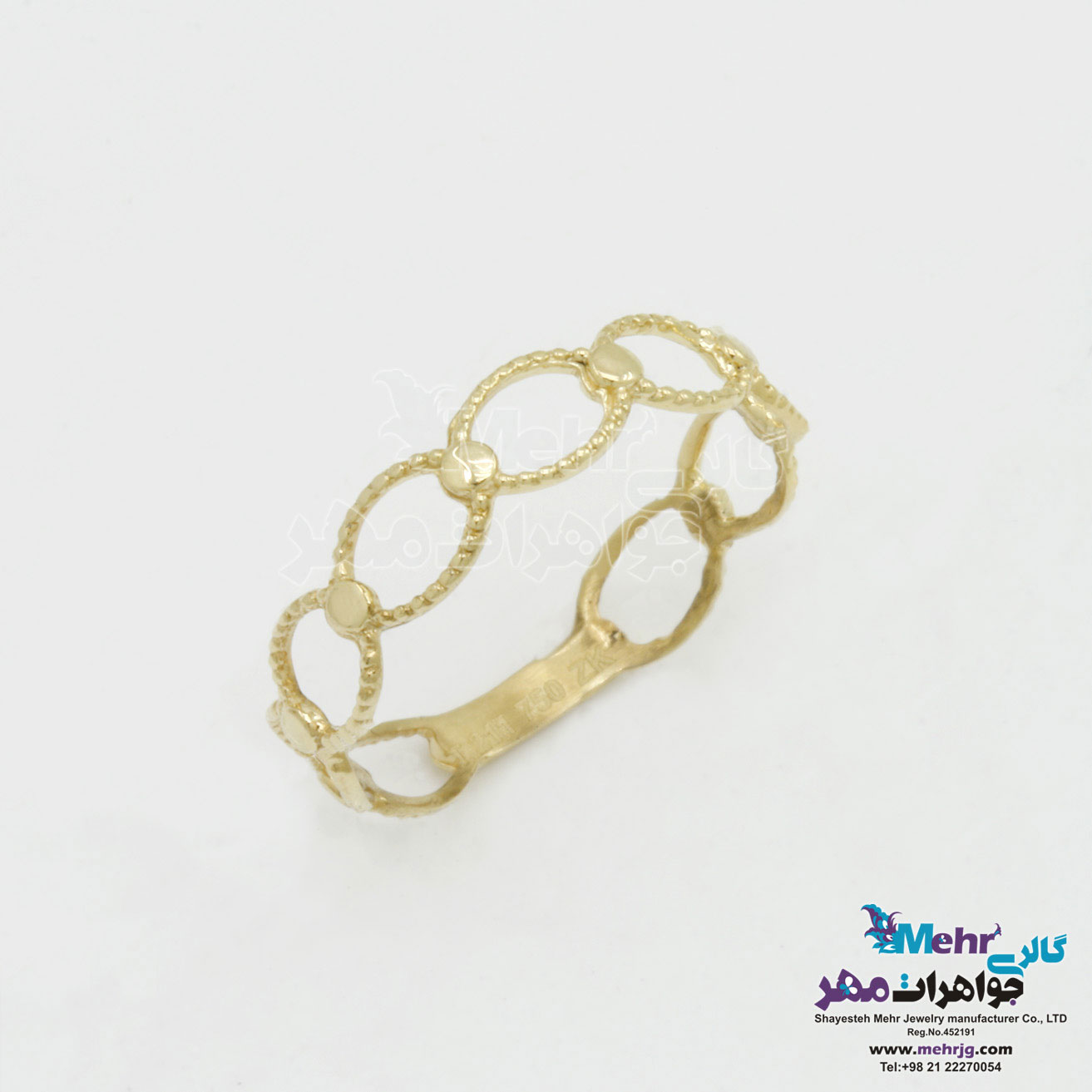 انگشتر طلا - طرح هندسی