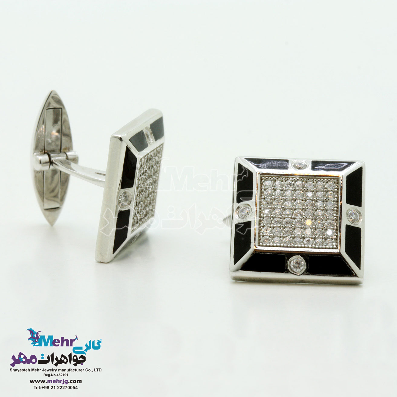دکمه سردست جواهر - طرح رولکس