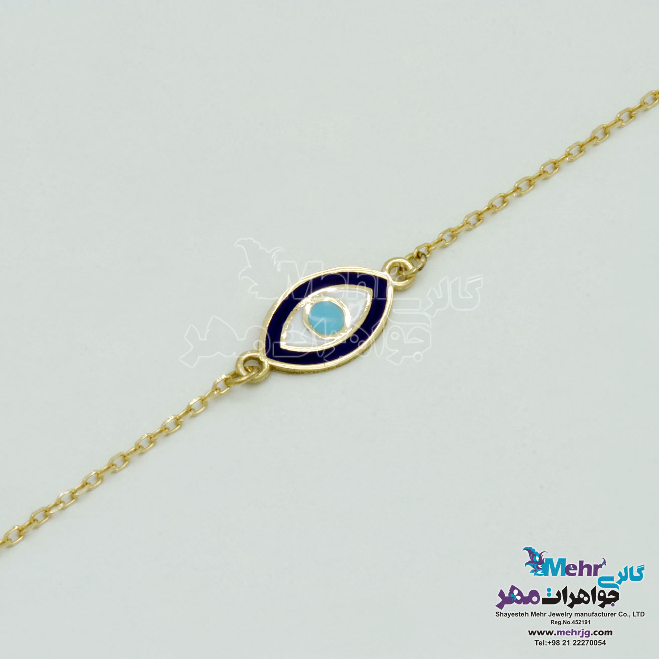 دستبند طلا - طرح چشم