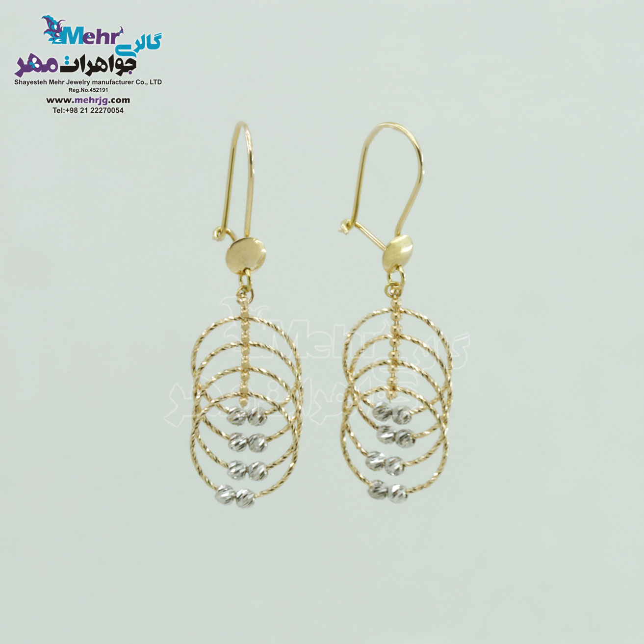 گوشواره طلا - طرح دایره