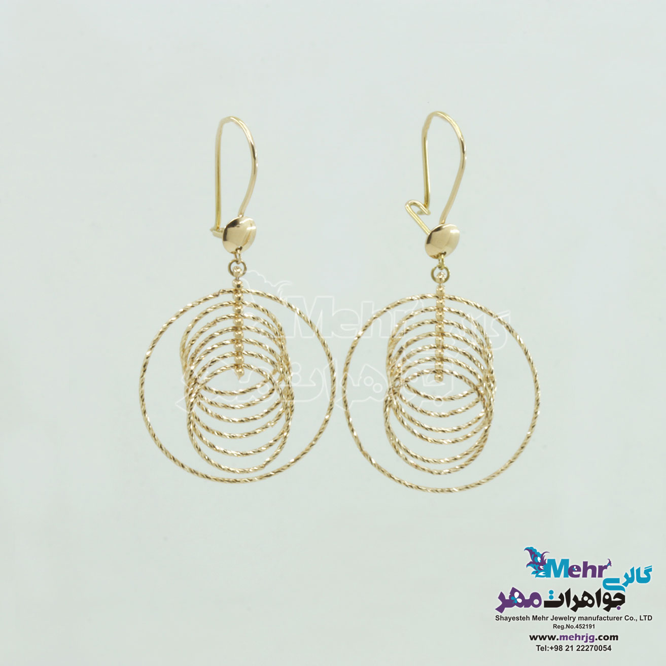 گوشواره طلا - طرح دایره