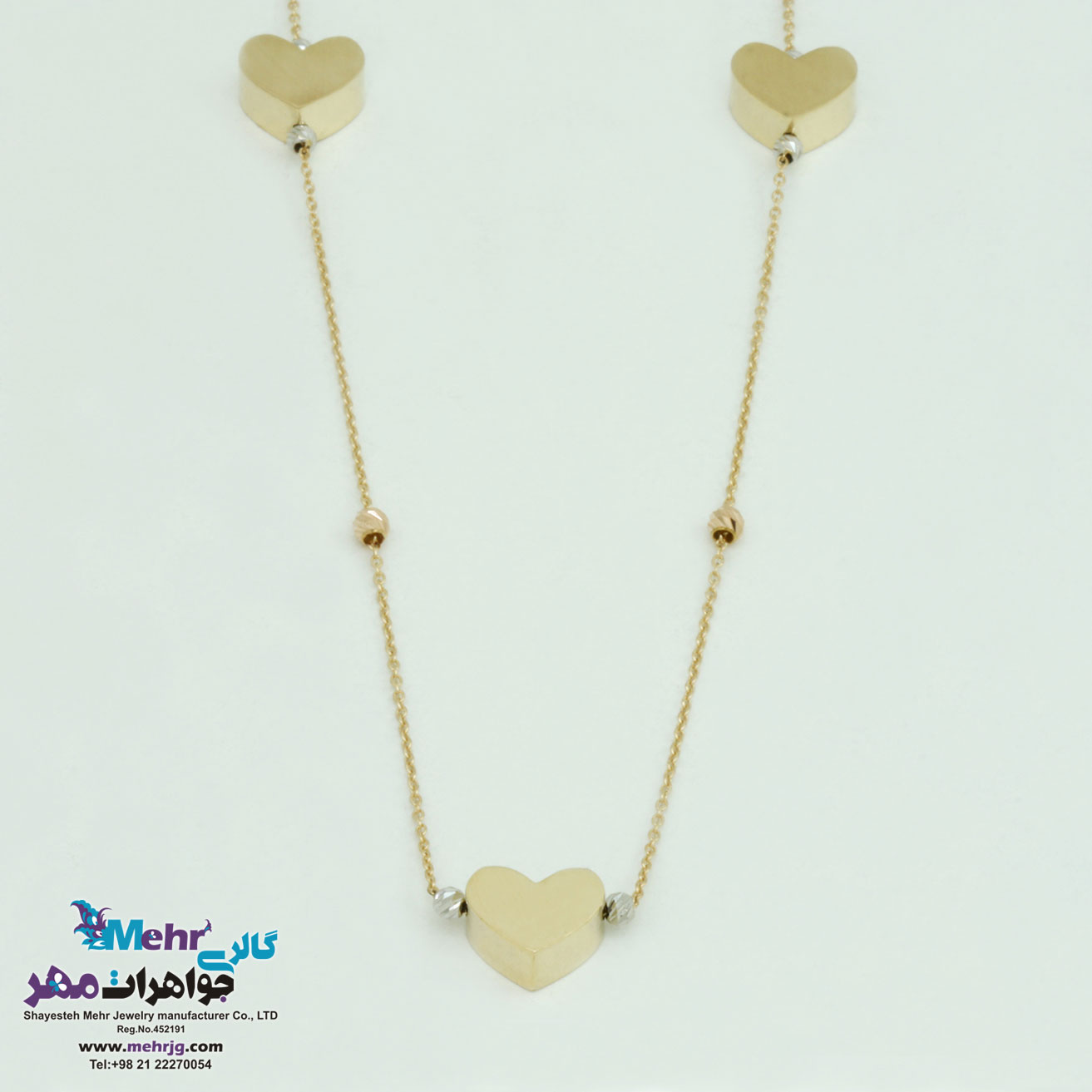 گردنبند رولباسی طلا - طرح قلب