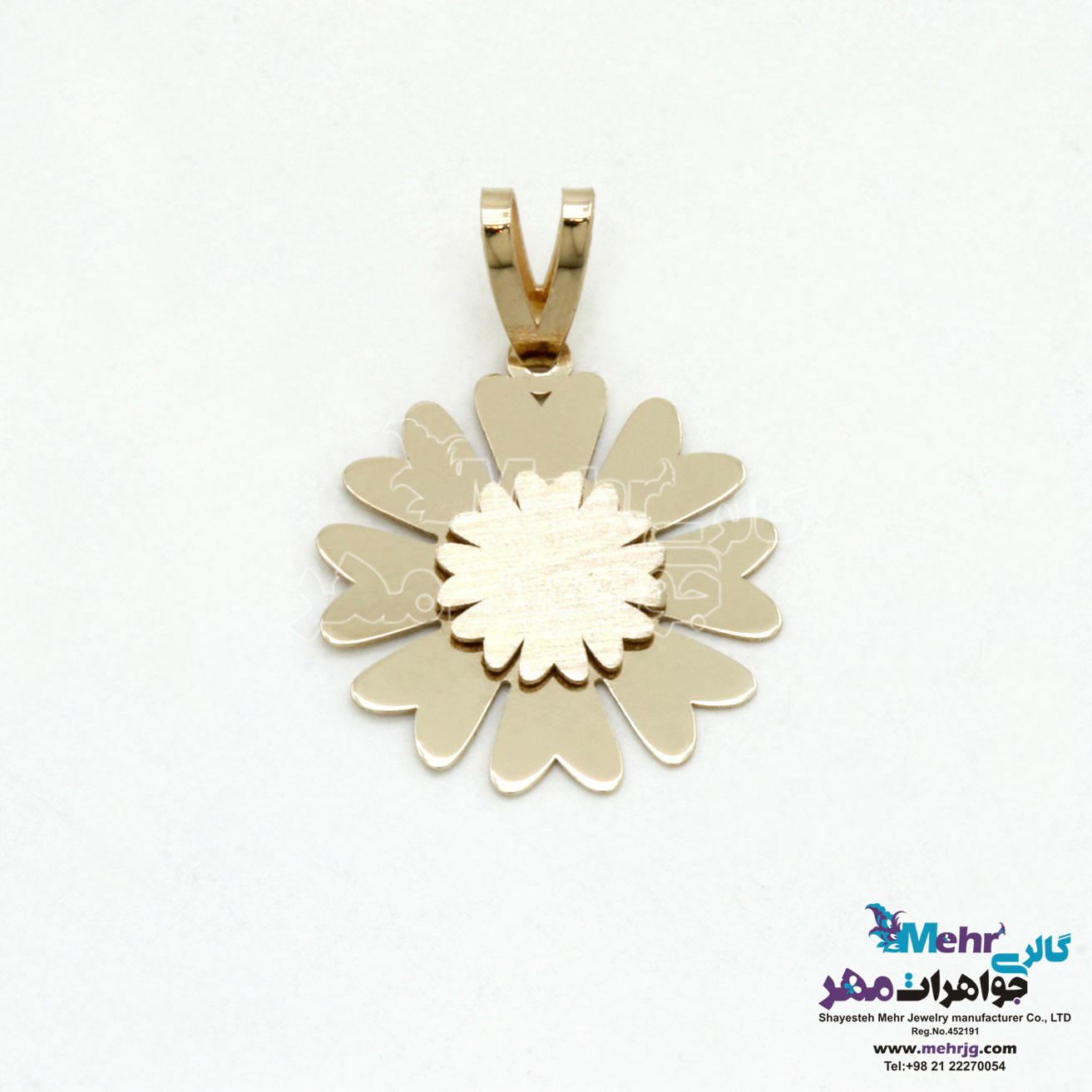 آویز طلا - طرح گل