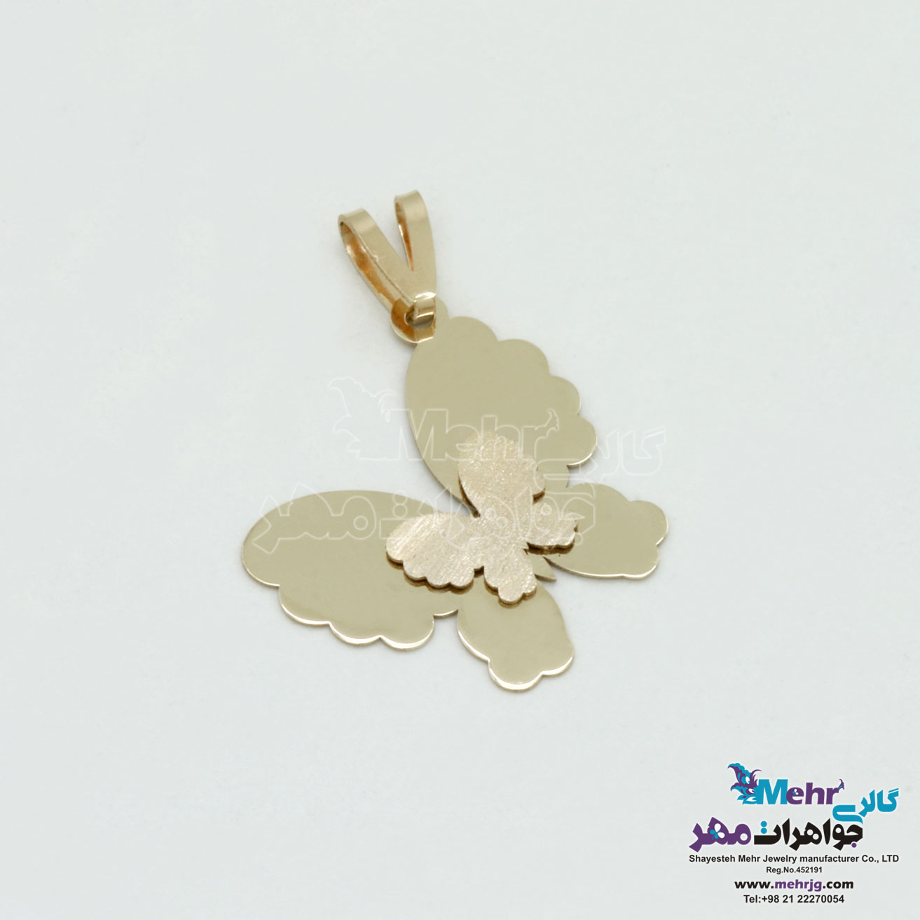 آویز طلا - طرح پروانه