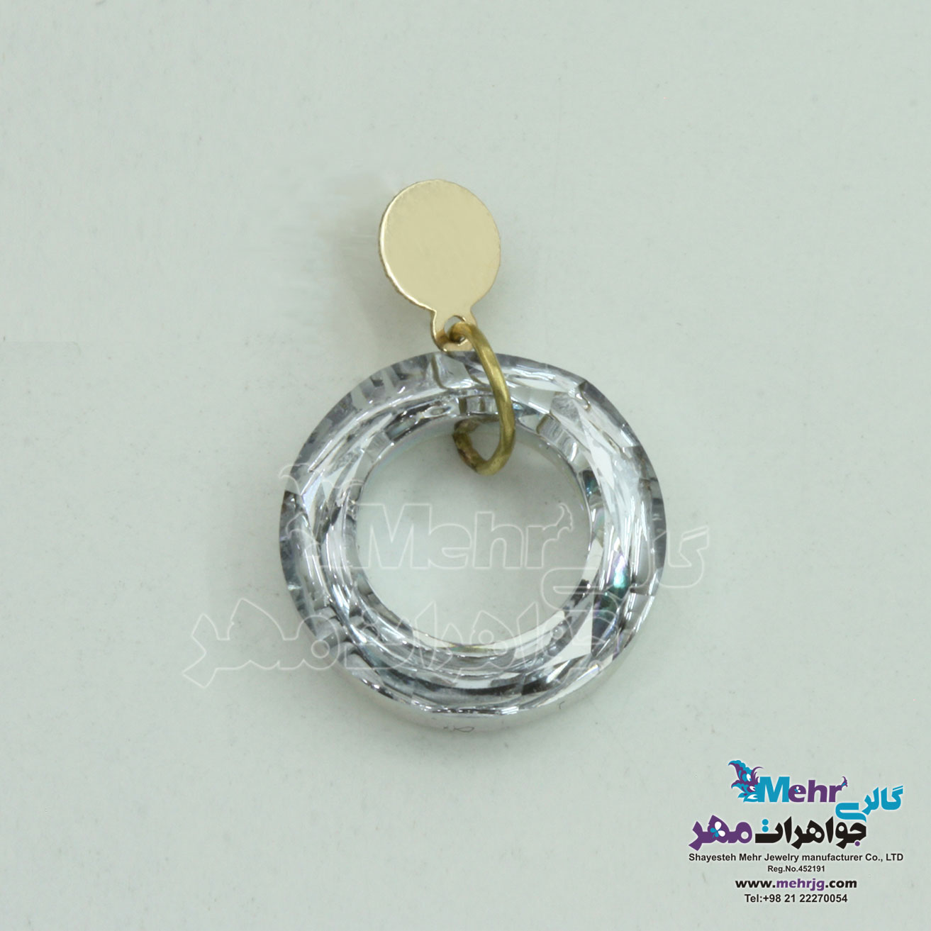 آویز طلا - سنگ سواروسکی رینگ