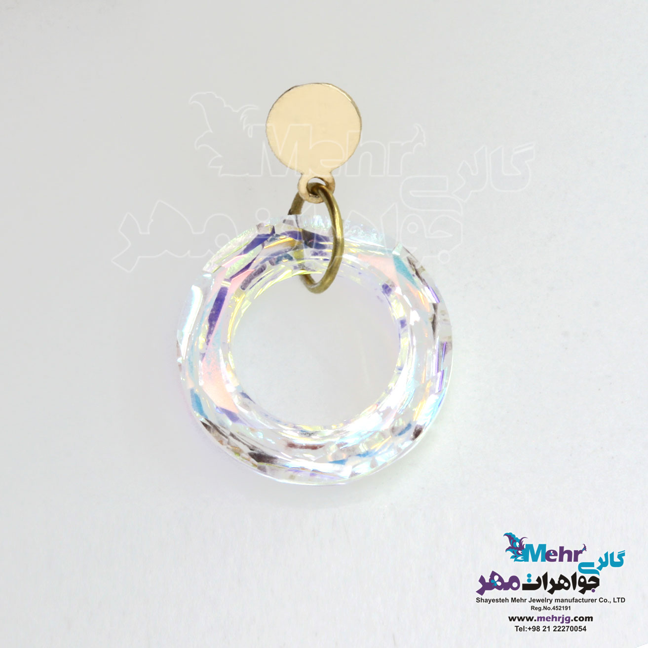 آویزطلا - سنگ سواروسکی رینگ