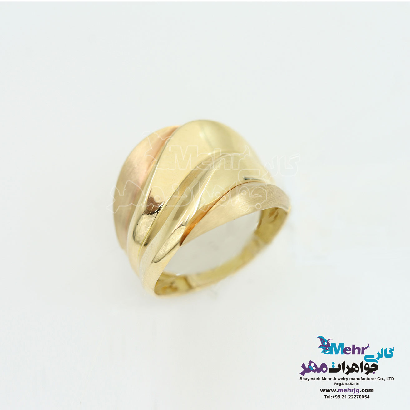 انگشتر طلا - طرح موج