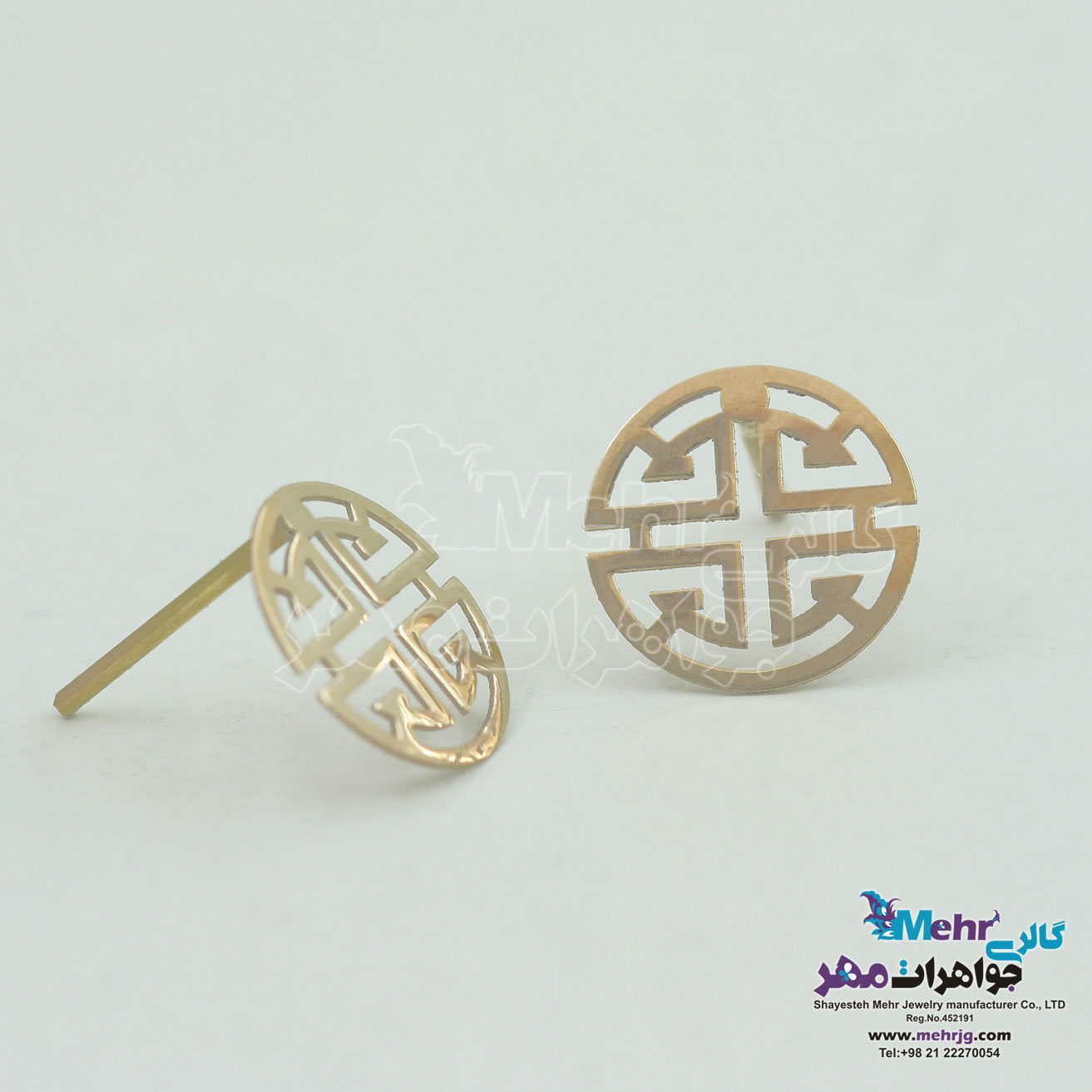 گوشواره طلا - طرح هندسی