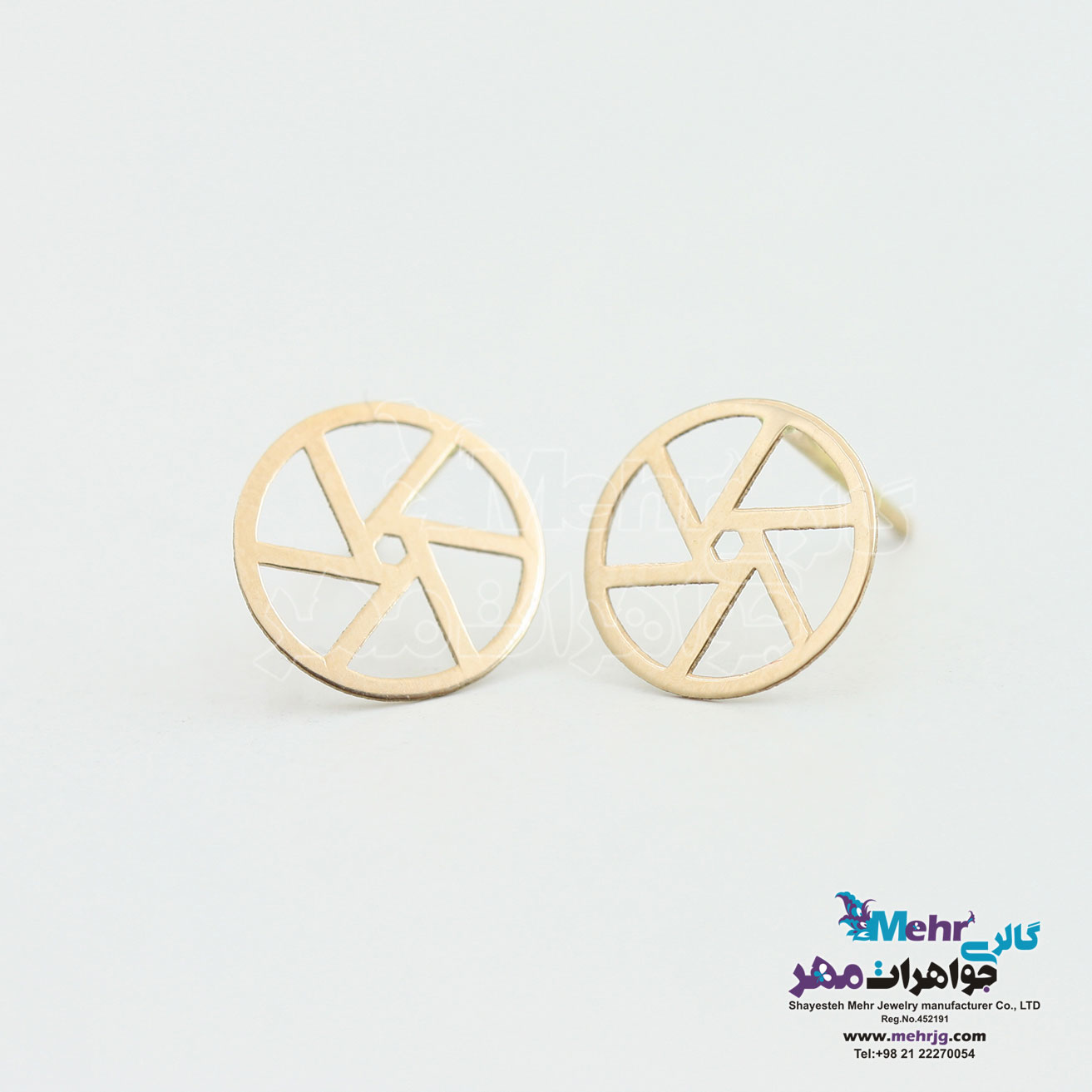 گوشواره طلا - طرح هندسی