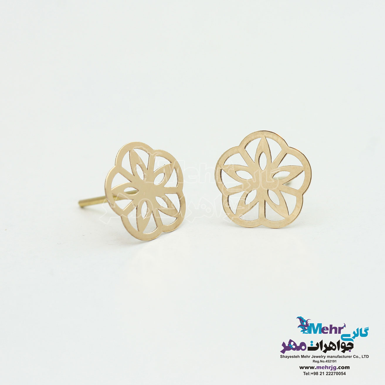 گوشواره طلا - طرح گل