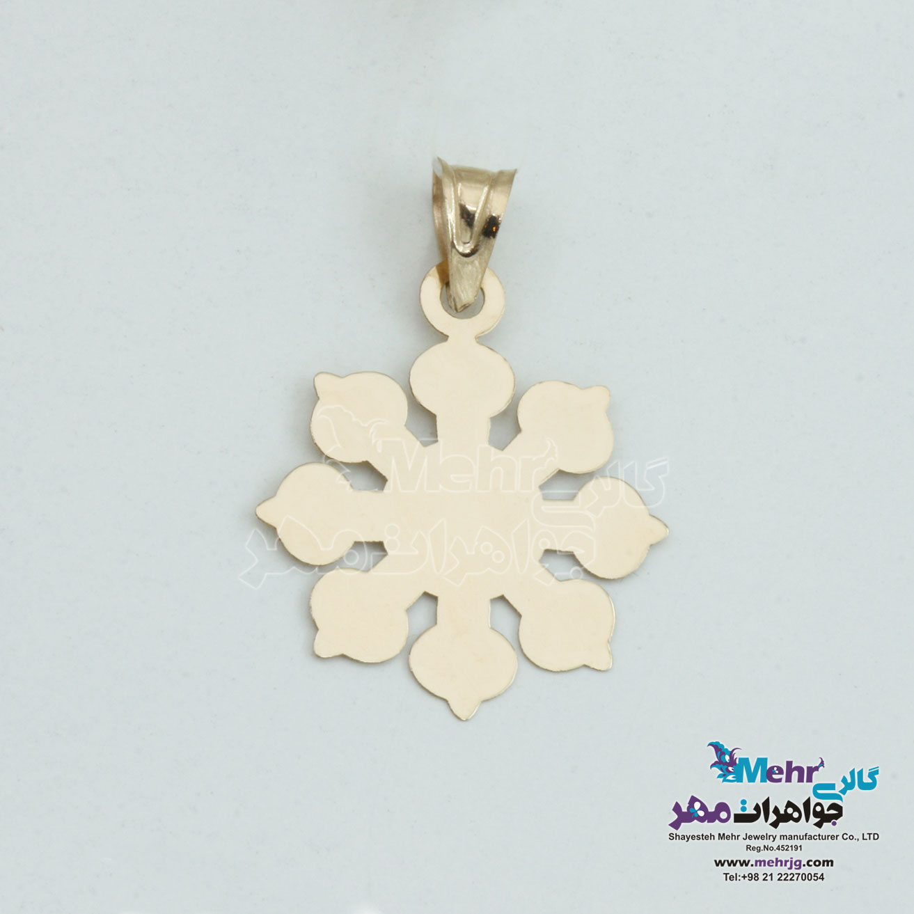 آویز طلا - طرح برف