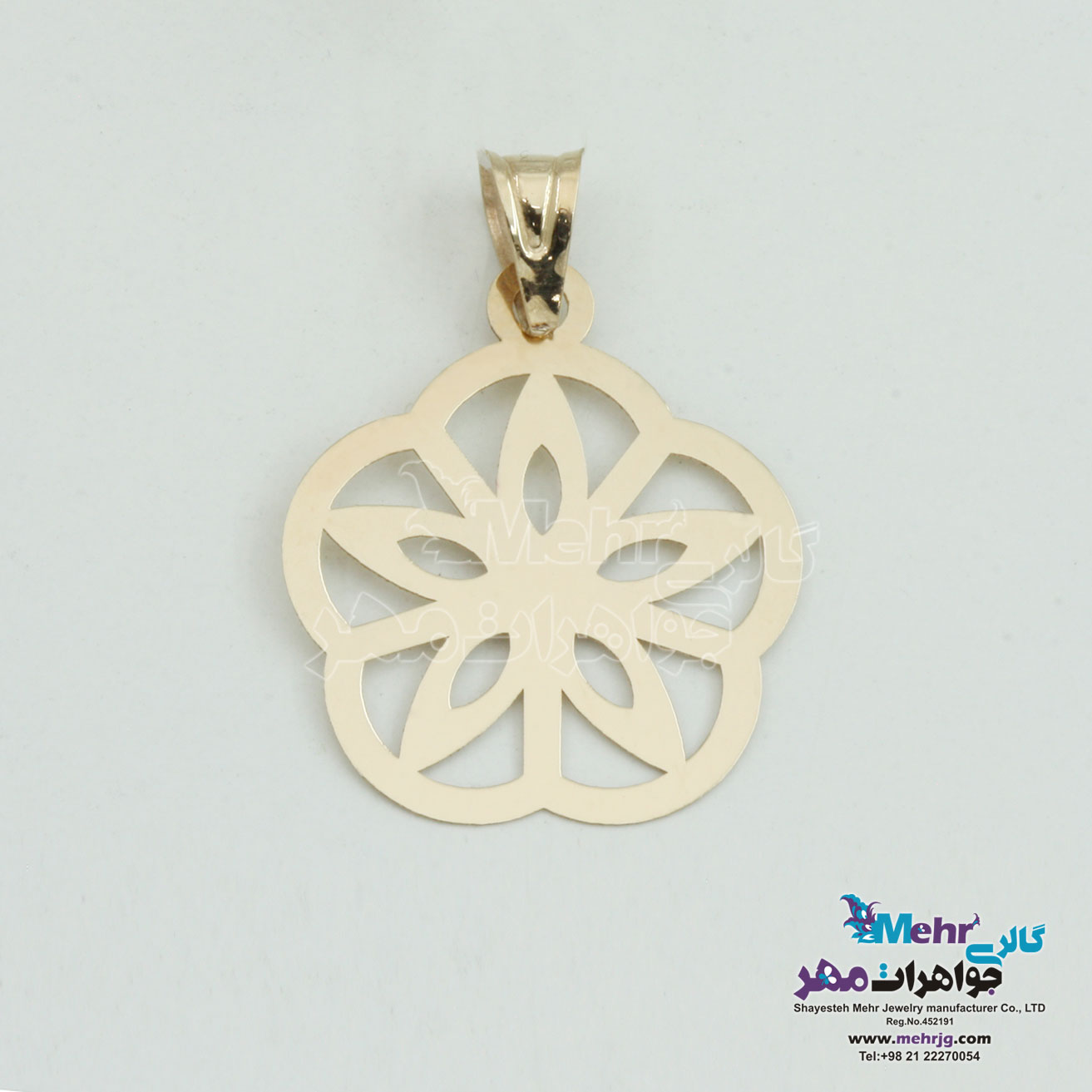 آویز طلا - طرح گل